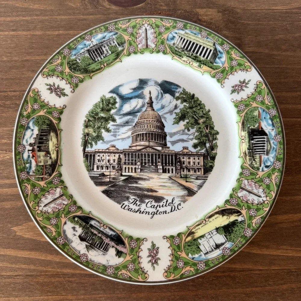 Vintage Washington DC Capitol Decorative Plate Made in Japan Souvenir Wall Decor